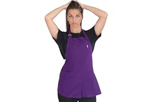 tessile astorino Ricamo Gratuito - Grembiule Donna da Lavoro - Davantino per Parrucchiera ed Estetista, Bar, Ristoranti, Imprese di Pulizia - Vari Colori - Made in Italy