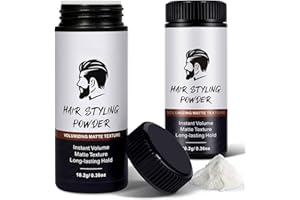 PLOBRT Hair Styling Powder for Men, 2 PCS Hair Texture Powder, Natural Look Mens Styling Powder- Matte Texture Long-lasting Hold- Easy to Apply, non-greasy