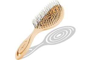 CHIARA AMBRA Bio Friendly Detangling Brush - No Tugging Detangler for Thick & Curly Hair or Extensions - Vegan Vent Hairbrush - Vanilla