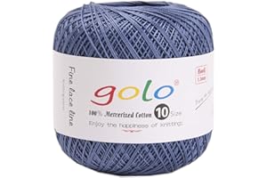 golo Crochet Thread Size 10 Yarn for Hand Knitting Crochet Yarn (Blue gray-190)