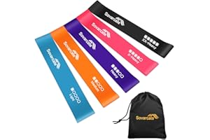 SOVARCATE Elastici Fitness [Set di 5] Elastico Fitness per Donna e uomo 5 Livelli di Elastici Palestra Lattice al Fascia Elastica Banda Fasce Elastiche per Pilates Yoga Allenamento - Borsa per Il Trasporto