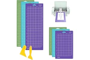 FISH DRAGATE 6 pcs tappetino da taglio per cricut joy xtra,3 diversi,con 2 raschietti,ricambio, adesivo,con due raschietti,adatti per cucito, quilting e fai da te