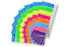 ‎VICLOON Vicloon Haftstreifen Page Marker, 1280 Stücke Kleine Fahnen Haftnotizen Beschriftbare Etiketten Textmarker Strips, für Seiten Markierung,8 Farben, 8 Set