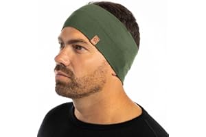 menique 100% Merinowolle Stirnband Herren – Dünnes Sport Stirnband Damen, Leichtes Atmungsaktives Lauf Stirnband Merino, Thermo Stirnband für Joggen, Wandern, Radfahren & Training