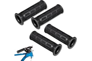 QHKLEW 4 Stück Schubkarrengriffe, Innendurchmesser 30 mm Gummi Karrengriff, Lenkergriffe Fahrrad aus Gummi, rutschfest Fahrrad Griffe für Fahrrad, Rollstuhl, Motorrad, Schwarz