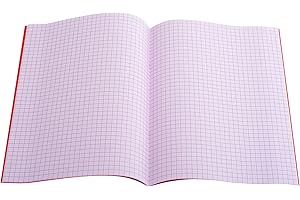 THE DYSLEXIA SHOP A4-7mm Squared Tinted Exercise Book - Red Cover - Lilac - Pack of 10