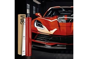 FINEST FOLIA 3M 2080 Film de wrapping de voiture - 30 x 152 cm - Film autocollant pour voiture, moto, bateau - 3D - Avec canaux d'air pour le film (G13 Gloss Hotrod Red)
