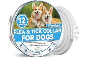 Wansiven Collier Anti Puces pour Chien, 65cm Réglable Collier Anti-Puces et Tiques pour Chiens et Imperméable, 12 Mois Collier Antiparasitaire pour Chiens (D-0110-1pack)