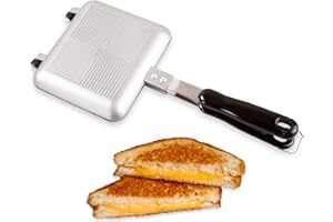 Sartén Para Sandwich ICO, Tostadora Camping Anti-adherente, Sandwichera Portatil a la Parrilla o en Estufa de Gas