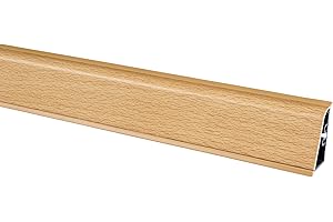 Wohnoria® 3 m Abschlussleiste Buche 37 mm Höhe Wandabschluss Küche Arbeitsplatte Winkelleiste