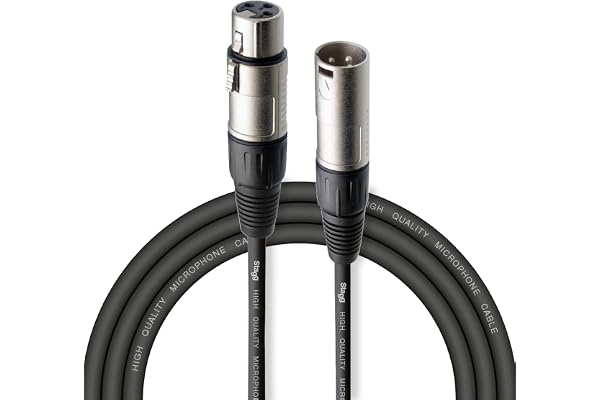 Stagg SMC3 Cable de Micrófono XLR Macho a XLR Hembra 3m, Negro | Cable de micro 3 m, XLR macho a XLR hembra, conforme RoHS — para micrófonos, PA, mesas de mezclas, grabación y directo