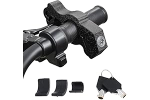 Windance Poignée de guidon de moto/accélérateur/frein/antivol avec 2 clés pour sécuriser votre moto/VTT/scooter en moins de 5 secondes (Noir, Matte)