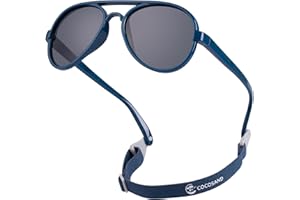 COCOSAND Polarized Baby Sunglasses with Strap Pilot for Toddler Boys Girls Age 0-2 2-6 Years Old