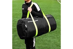 FORZA Football Net Carry Bag – Stores 2 Full Size Football Goal Nets – Side Pockets for Net Accessories Black