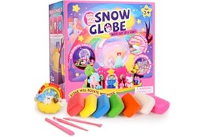 ANGELEMM Unicorn Craft Kits for Kids,Make Your Own Rotate Musical Snow Globe with Air Dry Clay, Xmas Unicorn Christmas Gifts Arts and Toys for Kids Girls Ages 4 5 6 7 8 9 10 Years Old and Up