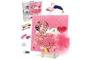 CHMMY Bastelset Kinder Flamingo bastelset Mädchen Geschenke 6 7 8 9 10 11 12 Jahre Spielzeug mit LED-Licht DIY Handgemachte Dekoration Bastelset Kreative Flamingo Bastelsets Geschenk
