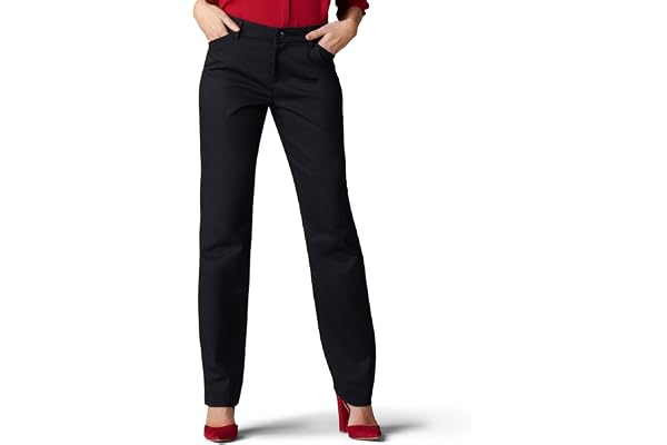 Lee dam Byxor Wrinkle Free Relaxed Fit Straight Leg Pant