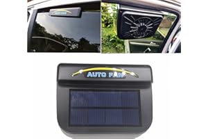 Torcarvh Solar Power Auto Lüfter Auto Air Vent Kühlerlüfter Kühler Lüftungssystem Kühlerlüfter Abgaswärmelüfter Autolüfter mit Gummi (Stil-B)