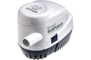 attwood 4505-7 Sahara Automatic Bilge Pump, 12V, 500 g/h, 1.892 L/H, 19 mm