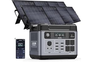 YOYOSCX P2001 PLUS Centrale elettrica portatile da 2400W, 2 pannelli solari da 200 W, 2048Wh LiFePO4 per camper,Ricarica rapida da 1800 W, controllo APP intelligente, adatto per casa e campeggio