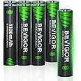 BEVIGOR AAA Rechargeable Batteries 8 Pack - 1100mAh 1500 Cycles NiMH Triple A Batteries, 1.2V NiMH Low Self Discharge Rechargeable AAA Ni-MH Battery