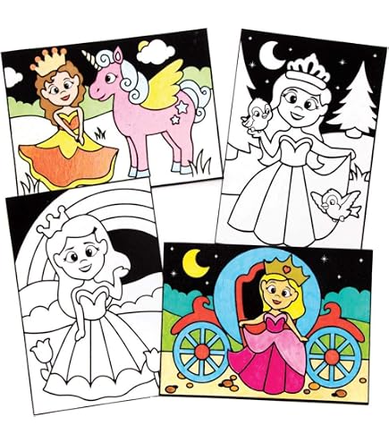 Baker Ross FE729 Decoration Dessin Velours Enfant motif Jour des Morts - Lot de 10, Coloriage Velours Enfant, Decoration Dessin, Activités Manuelles Enfants