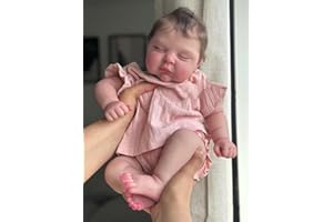 MineeQu Prawdziwe życie Reborn lalka bobas Wykonane w Obciążony korpus z tkaniny i kończyny winylowe 19 cali Spanie Realistyczny Noworodkowe lalki dziewczynki Wyglądaj prawdziwy i poczuj się prawdziwy