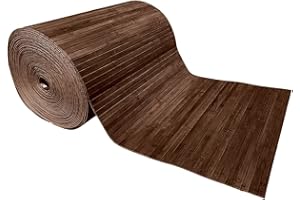 SaRani Tappeto Guida Passatoia Corsia Cucina Bambù Retro Antiscivolo Gomma (Cioccolato, 250x50 cm)