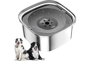 Unipampa Wassernapf für Hunde 3L, Hundenapf Auslaufsicher Grosse Hunde, Edelstahl, Futternapf, Trinknapf Wasserspender, Anti-Schwapp Fressnapf Hund Unterwegs, langsamer Trinknapf für Hunde und Katzen