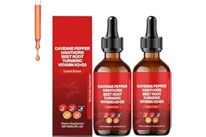 EASPOWEST Cayenne Pepper Drops,Cayenne Pepper Supplement Liquid Drops for Men and Women (2PCS)