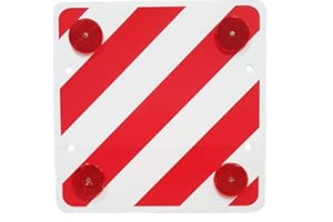 HP Autozubehör 25136 - Señal de Advertencia con reflectores, Color Rojo y Blanco