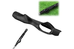 YSBCNK 1Pcs Golf Club Grips, Golf Grip Training Aid, Premium Swing Training Aid for Muscle Memory for Golf Beginner Men Women Kids Golf Grip Trainer( Black )