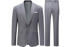 Allthemen Costume Homme Mariage Blazer Affaire Cérémonie Slim fit Veste et Pantalon Deux pièce