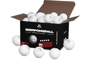 RedCupShop® Beer Pong Bälle (50 Stück) - Hochwertige Beerpong Bälle | Perfekt für das Partyspiel Bier Pong | Tischtennisbälle | Offizielle Wettkampfqualität | Bierpong Zubehör