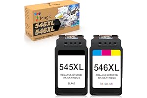 7Magic PG-545XL CL-546XL Remplacement pour Cartouche Canon 545-546 pour Cartouche Encre Canon 545 et 546 XL pour Canon Pixma TS3450 TS3350 TS3150 TR4550 TR4650 MG2550S MG3050 MX495 (Noir, Couleur)