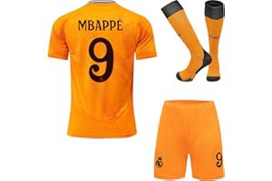 YOHA Madrid Mbappe #9 - Camiseta de fútbol y pantalones cortos para niños, set de regalo