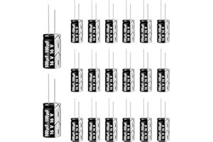 ANGEEK 16V 100µF 50/60HZ Condensatori elettrolitici,Condensatori elettrolitici in alluminio,5x11mm,Condensatori 100uF 16V Adatto a varie applicazioni elettroniche 20pcs