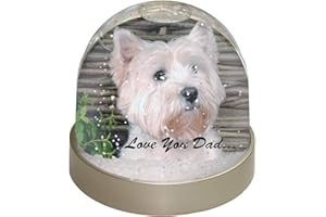 Advanta Group Westie Dog 'Love You Dad' Photo Snow Globe Waterball