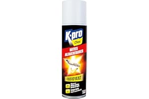 KAPO Aérosol Foudroyant Contre les Mites Alimentaires - 250 ml - Idéale pour éliminer les Mites Alimentaire - Efficace sur les Mites Adultes, les Larves et les Oeufs - Longue Durée