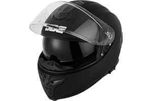 JDC Casco da Moto Integrale - Doppia Visiera Retrattile ECE 22.06 - SABRE