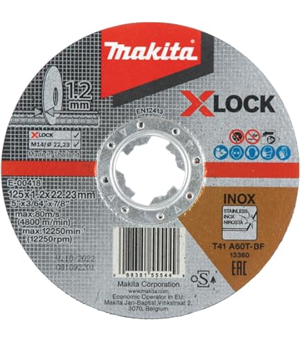 Makita A-95962 5 X 1/4 X 7/8 Inox Grinding Wheel, 36 Grit