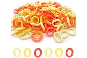 Elastici Capelli Bambina, Suiyeejan Multicolore Elastici Piccoli per Capelli, Codini per Capelli Bambina, Elastici Capelli Piccoli per Bambine Ragazze Neonati (Giallo Arancione-200 Pezzi)
