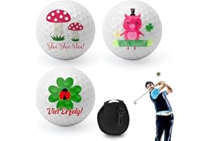 VOSSOT 3er Golfbälle Personalisiert, Happy Birthday Golf Geschenke für Golfer, Geschenke Set lustige Golfbälle Einzeln, Golf Balls Geschenkidee für Golffans Männer Geschenk