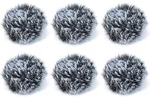 Paravento Cubilux (gatto morto) per microfono Lavalier, parabrezza peloso per esterni, parabrezza, antivento per mini microfono, confezione da 6