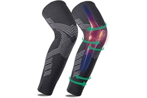 FOGOIN Maintien Compression Genouillère sport,Manchons de genou et jambe V2,Genouillere Arthrose Genou Genouillères pour Femmes/Hommes,Soutenir les douleurs articulaires,les dommages au ligament