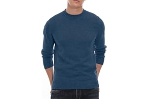 Hisir Men's Jumpers Tops Winter Warm Knitted Crew Neck Jumper Long Sleeve Soft Cozy Mock Neck Knitwear Pullover Sweaters for Men