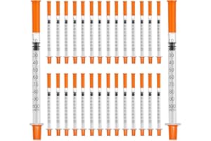BECHOANIGEL 30 unidades de tubos de plástico de 1 ml/cc, envasados individualmente, herramientas de medición multiuso