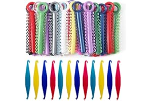 ZKFSIE Orthodontic Elastic Bands, Braces Bands and 20 Placement Hooks, 2080 Mixed Color Elastic Bands for Teeth Braces Alignment, Durable and Flexible Design for Daily Orthodontic Adjustments