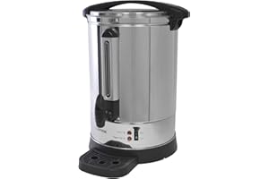 LLOYTRON 20 Litre 2500w Stainless Steel Catering Urn / Water Boiler / Anti-drip Tap / Water Level Indicator / Drip Tray / Auto Re-boil Temperature Control / Locking Lid / E1920 / Stainless Steel