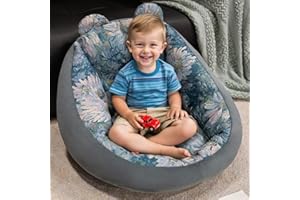 GUAKK HULKAY Bean Bag Sofa Mini Chair Cutton Filled Couch, Snuggle Reading Couch for Boys & Girls Comfy Single Armchair for Bedroom Nursery or Living Room